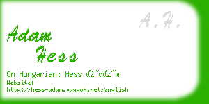 adam hess business card